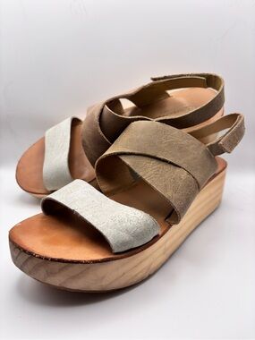 Koolaburra X Ugg Wood Platform Leather Sandals Size 9